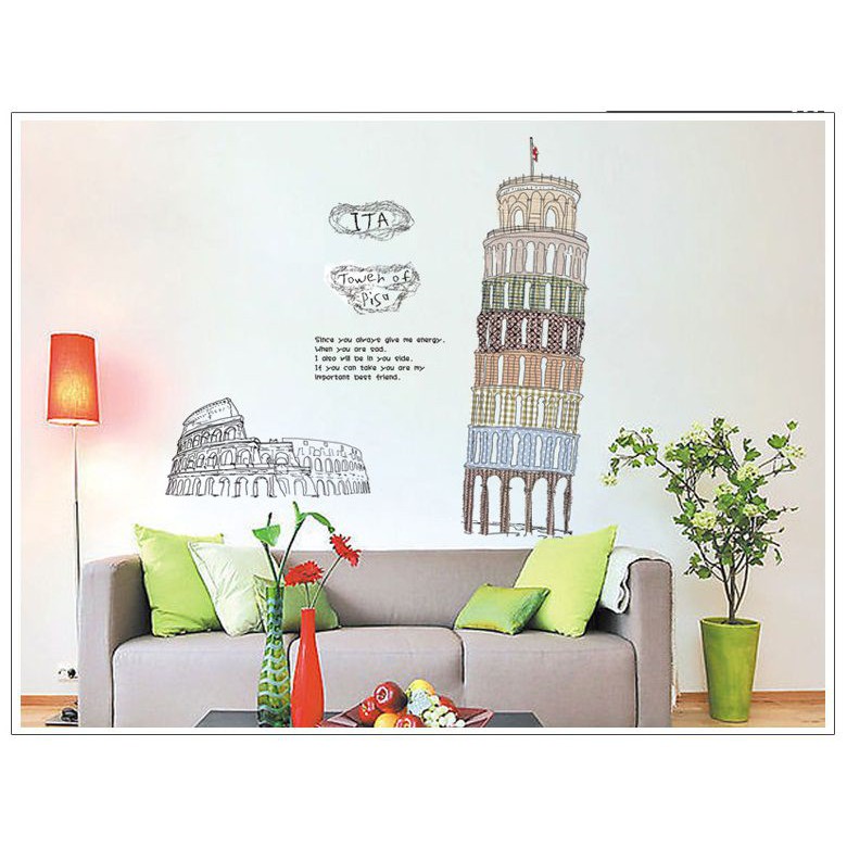 Decal dán tường Kỳ quan nước Ý DKN033