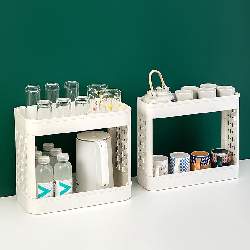 Giá Đỡ Cốc Hai Lớp Bằng Thủy Tinh Để Bàn Tiện Lợi Dành Cho Phòng Khách