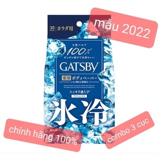 COMBO 3 CỤC KHĂN GIẤY ƯỚT THẦN KỲ GATSBY (1 CỤC 30 MIẾNG, MẪU 2020)