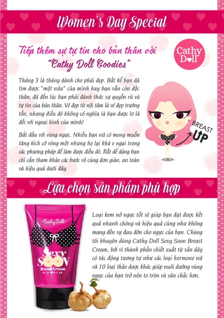 Kem săn nở ngực Cathy Doll Sexy Soon Breast Cream 75g | BigBuy360 - bigbuy360.vn