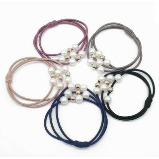 Set 5 dây cột tóc đính hạt