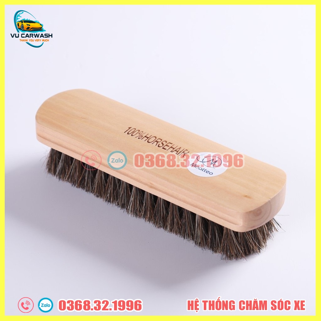 Bàn Chải Vệ Sinh Nội Thất Ô Tô - Đánh Giầy Dép Da, Lông Đuôi Ngựa Cao Cấp