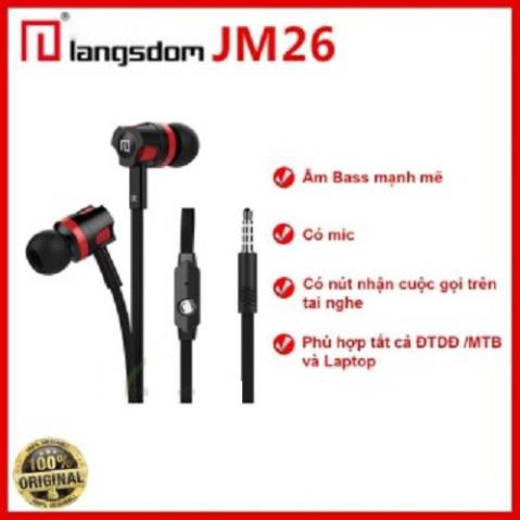 Freeship 50k Khuyến mại khủng] Tai nghe nhét tai earphone Langsdom JM26 Super Bass -dc2339