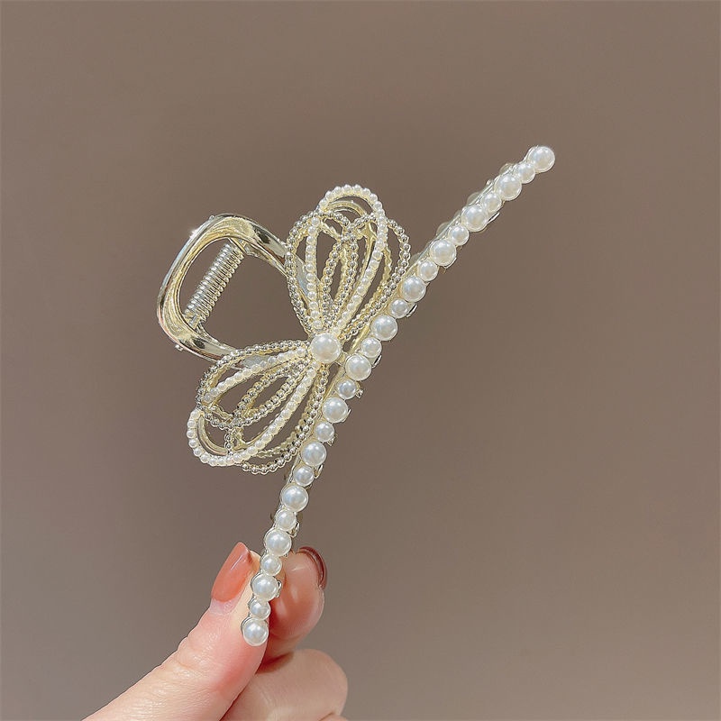 Kẹp Tóc Hình Nơ Bằng Kim Loại Thời Trang Hàn Quốc Cho Nữ