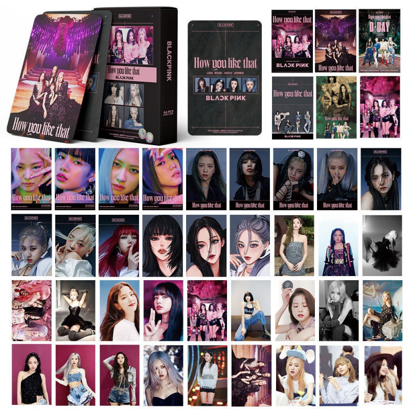 Set 54 tấm hình thẻ lưu niệm hình Blackpink LISA ROSE JENNIE JISOO độc đáo
