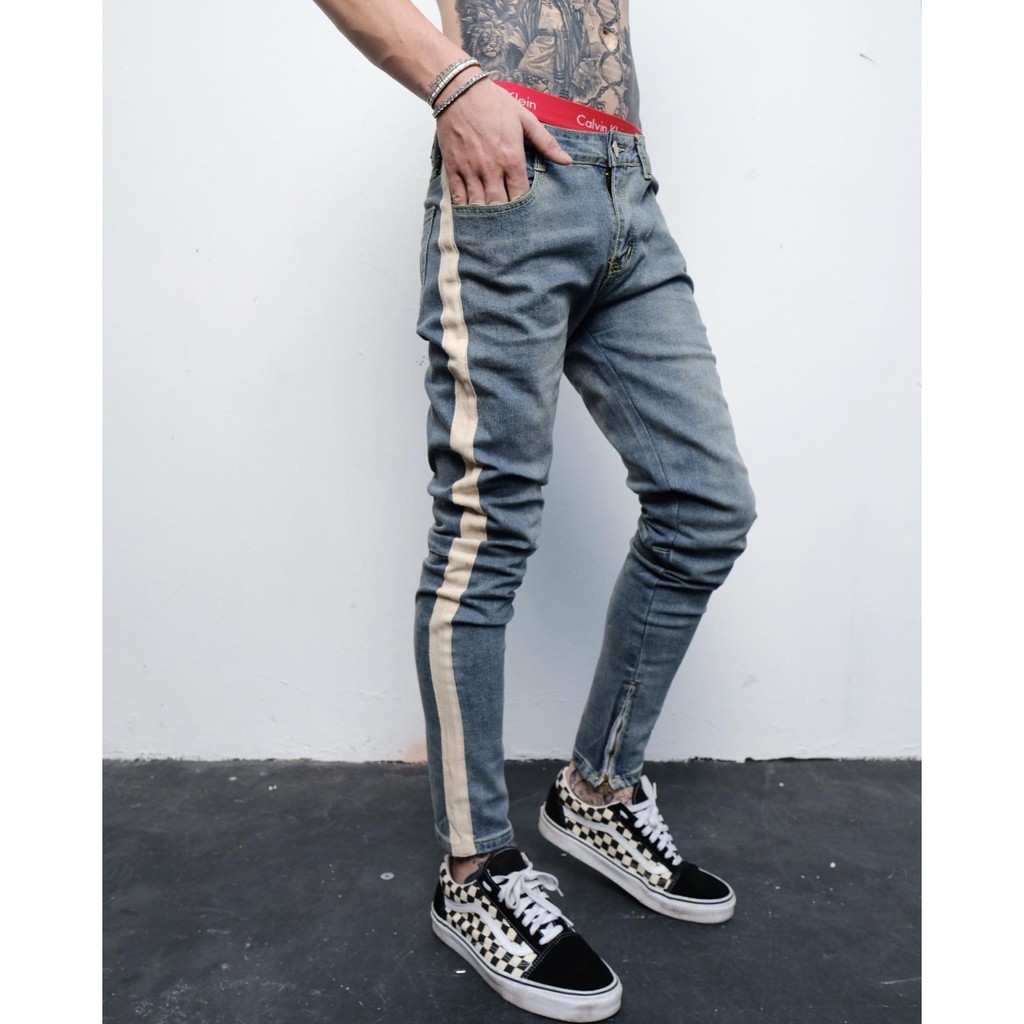 Quần ZOMBIE® Stripes Zips Jeans