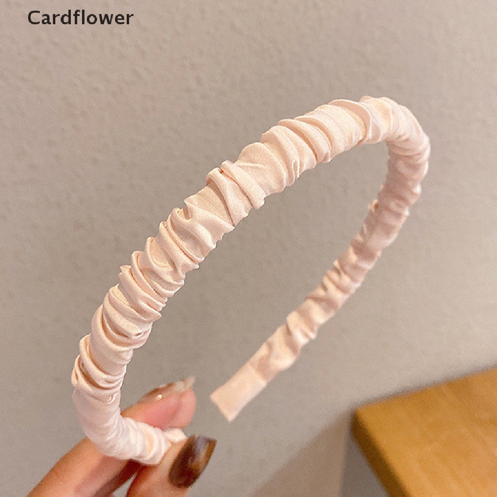 &lt; Cardflower &gt; Băng Đô Xếp Ly Mềm Mại Cá Nhân Thời Trang Đơn Giản Dành Cho Nữ Đang Giảm Giá