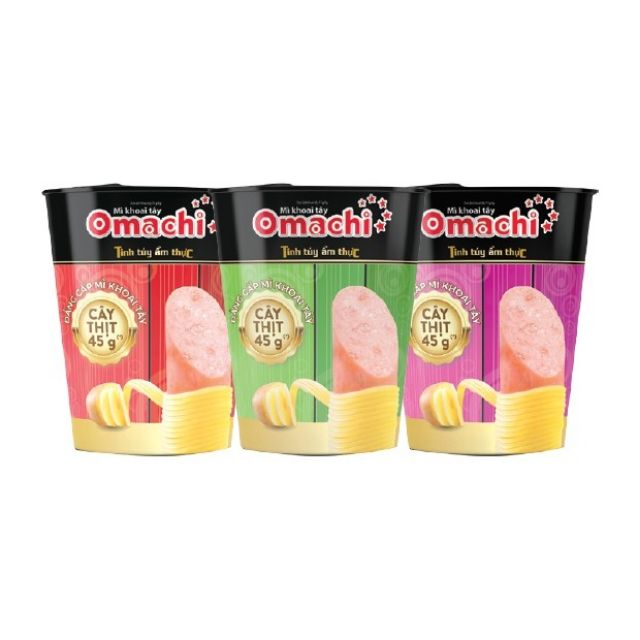 Mì ly omachi có thịt thật