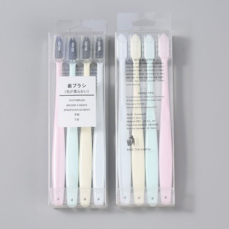 4 bộ bàn chải đánh răng ToothBrush Fine Bristles Nhật Bản
