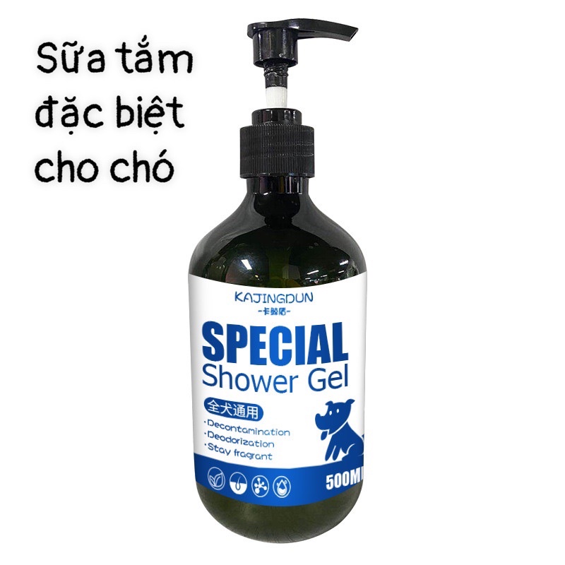 Sữa tắm cho chó mèo chiết xuất lô hội ,dầu dừa KAJINGDUN 500ml dưỡng lông hương thơm lâu cho poodle nâu đỏ, lông trắng