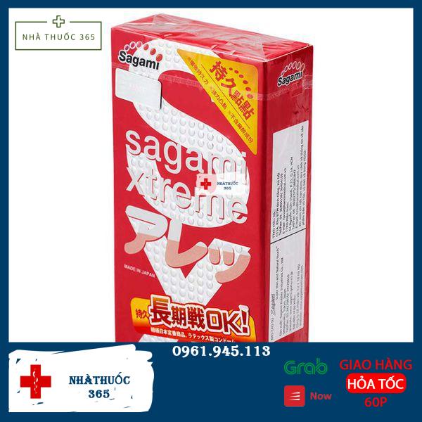 Combo 2 hộp 20 chiếc bao cao su sagami siêu mỏng có gai + kéo dài thời gian chính hãng