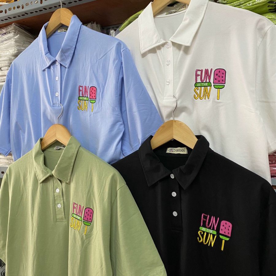 Áo Polo Form Rộng Chất Thun Mềm Mát In Hình Chiếc Que Kem Mát Lạnh Phá Cách Trẻ Trung Thanh Lịch  TTQ0290