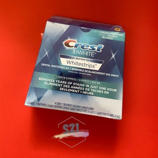 Miếng Dán Trắng Răng Crest Whitestrips 1 Hour Express 14 Miếng 7 Lộ Trình