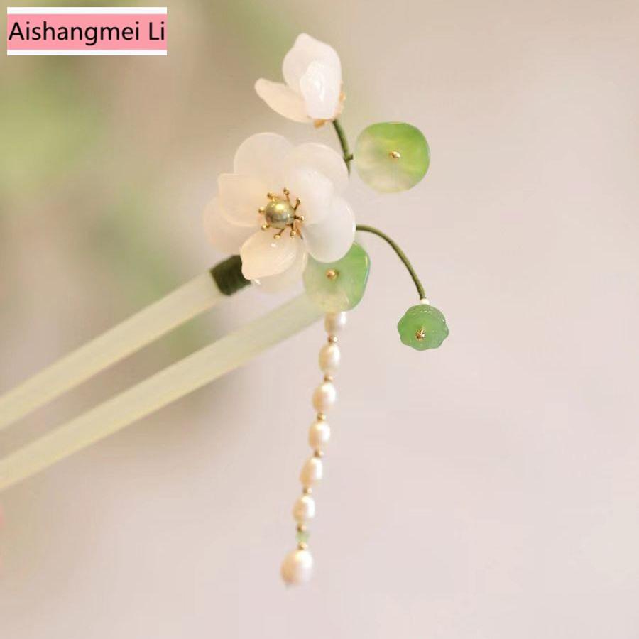 Trâm Cài Tóc Hình Chữ U Đính Hoa Sen Phong Cách Cổ Điển Cho Nữ