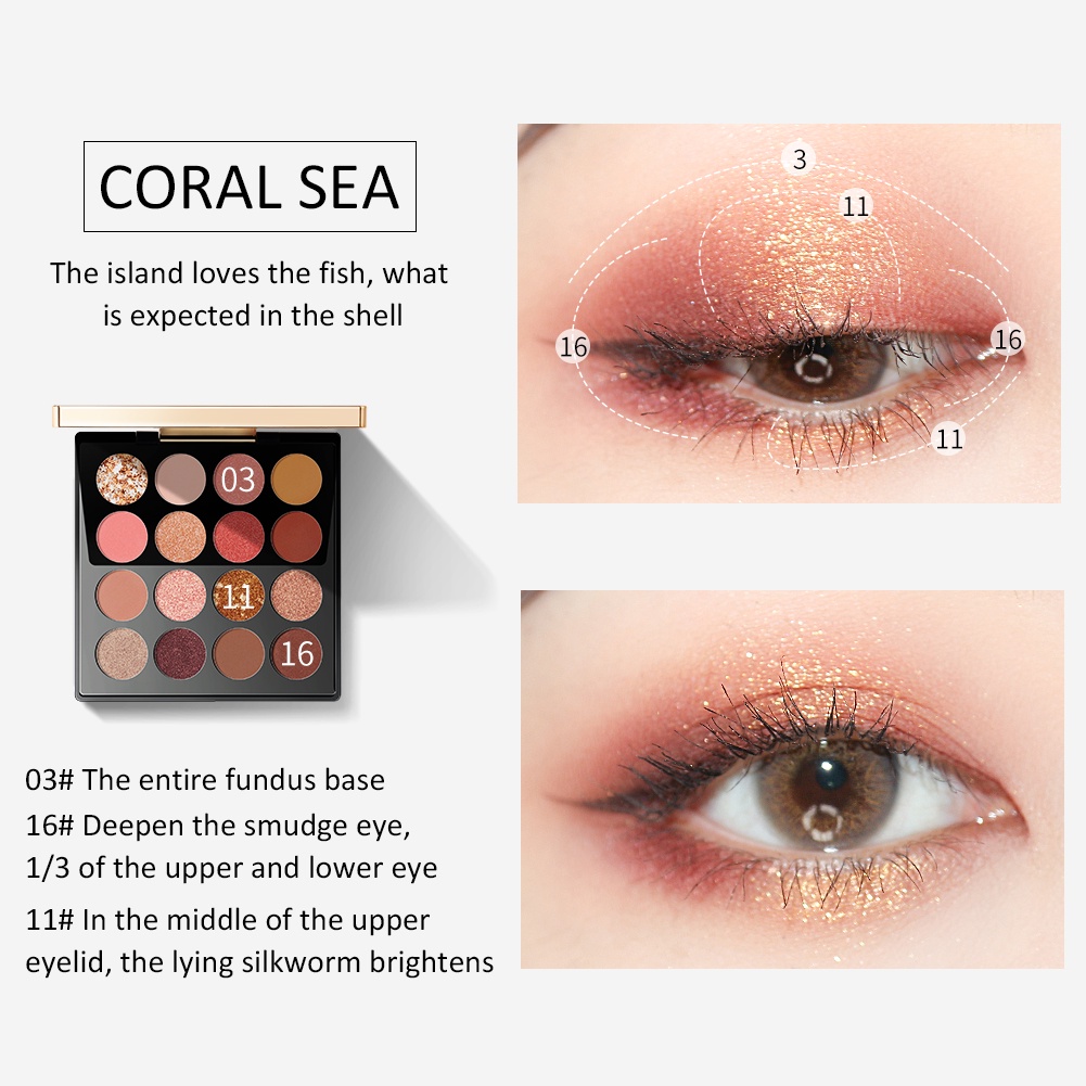 ZEESEA Bảng phấn mắt 16 ô Ai Cập Papyrus Eyeshadow Palette