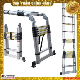 Thang nhôm rút chữ A Anita cao cấp dài 2.5m - Tổng độ dài 5 m