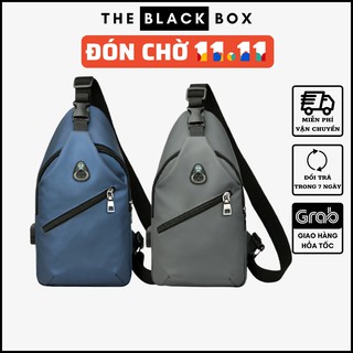 Túi Đeo Chéo, Đeo Ngực Nam Nữ Camo Thời Trang Hàn Quốc Vải Oxford Cao Cấp Freeship - The Black Box