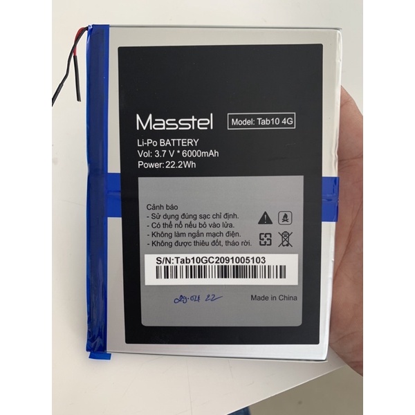 Pin Masstel Tab 10 4G / Tab 10 EDU chính hãng mới 100%
