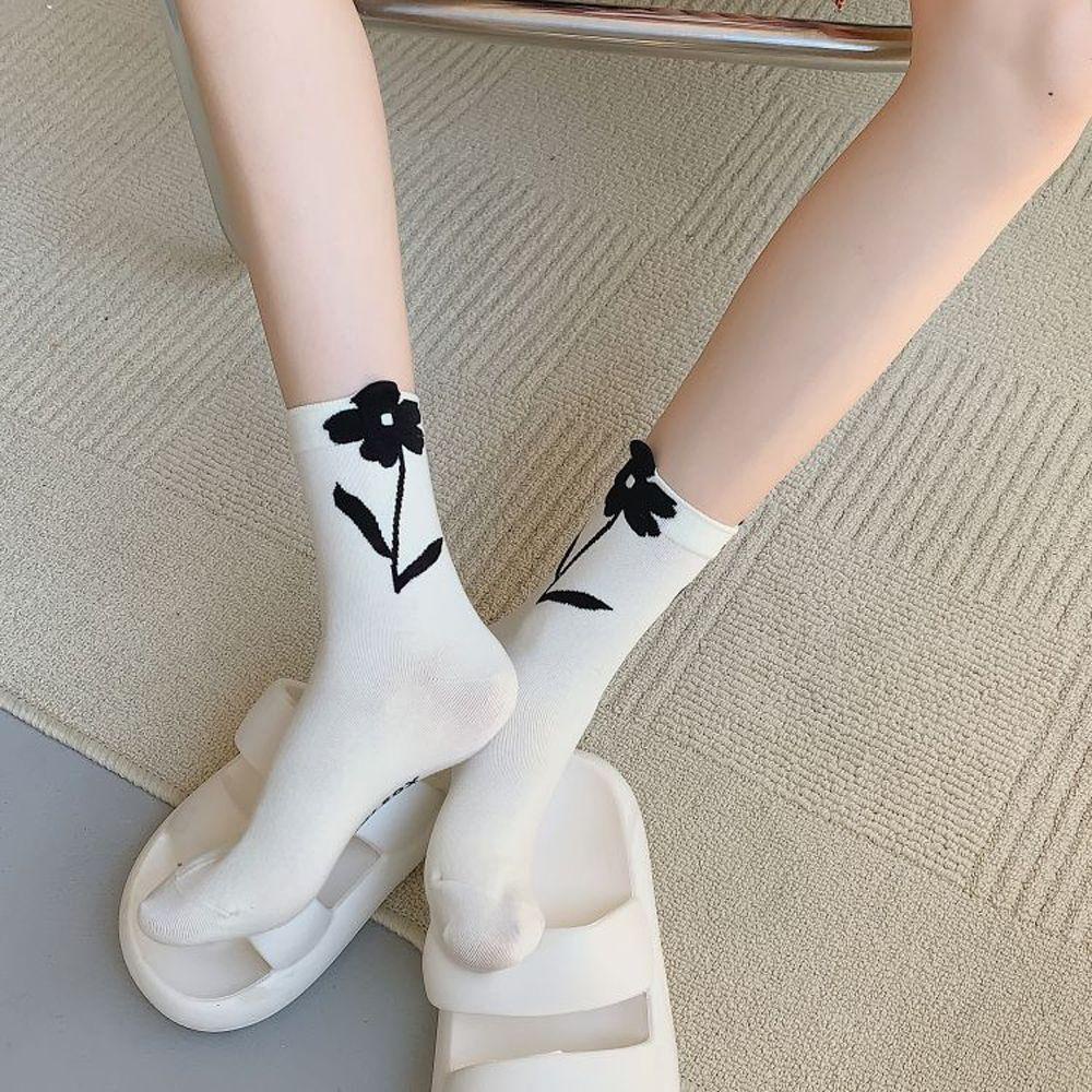 Vớ Cotton Mềm Mại Thời Trang Thu Đông Phong Cách Harajuku Hàn Quốc Dành Cho Nữ Back2Lilife