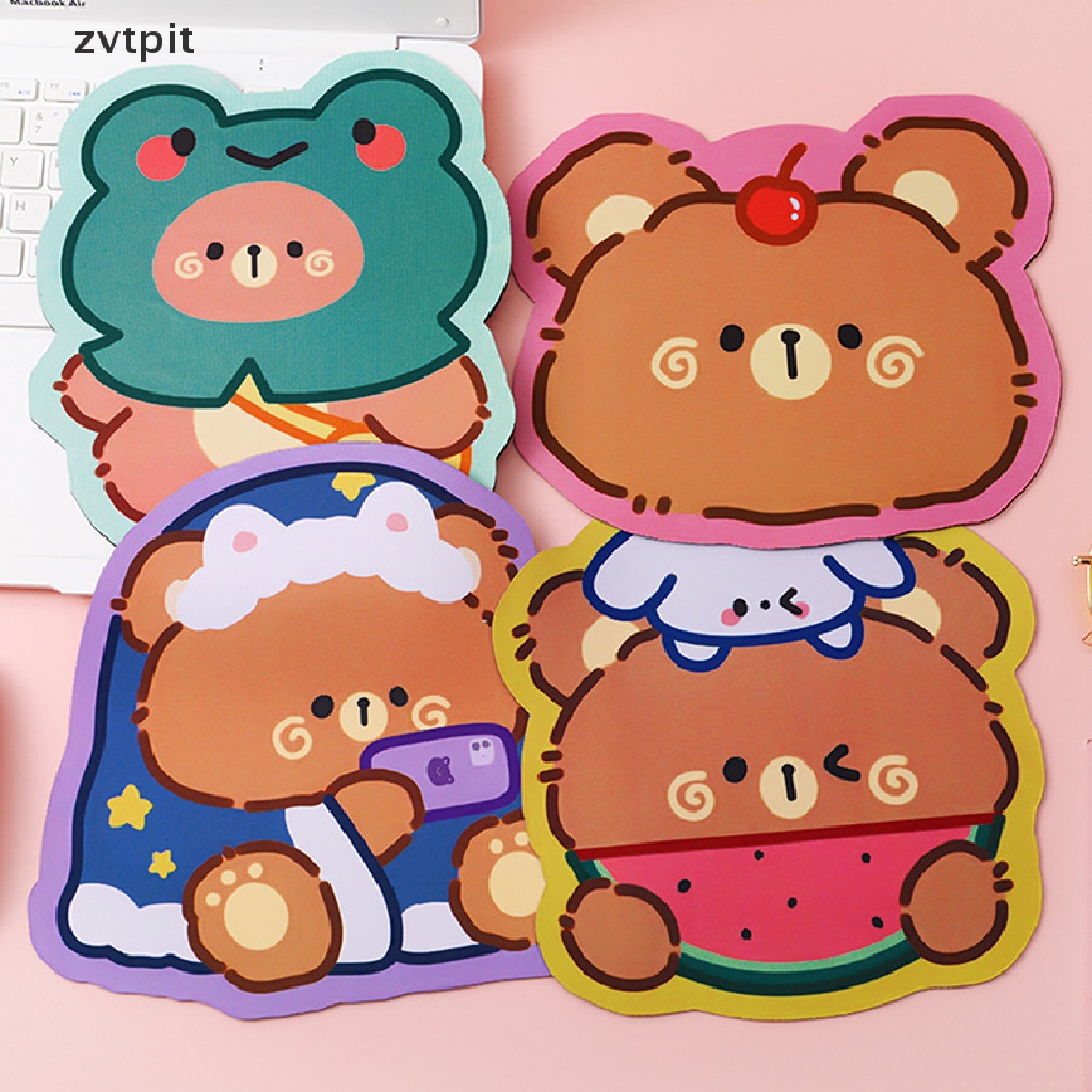 [ZVPT] Kawaii Cute Bear Mouse Pad Cute Ins Girl Heart Student Computer Small Mouse Non- DSF