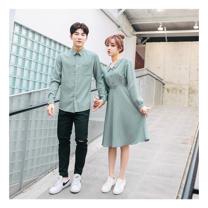 set cặp váy áo sơ mi tình nhân, set tình yêu giá 1 cặp