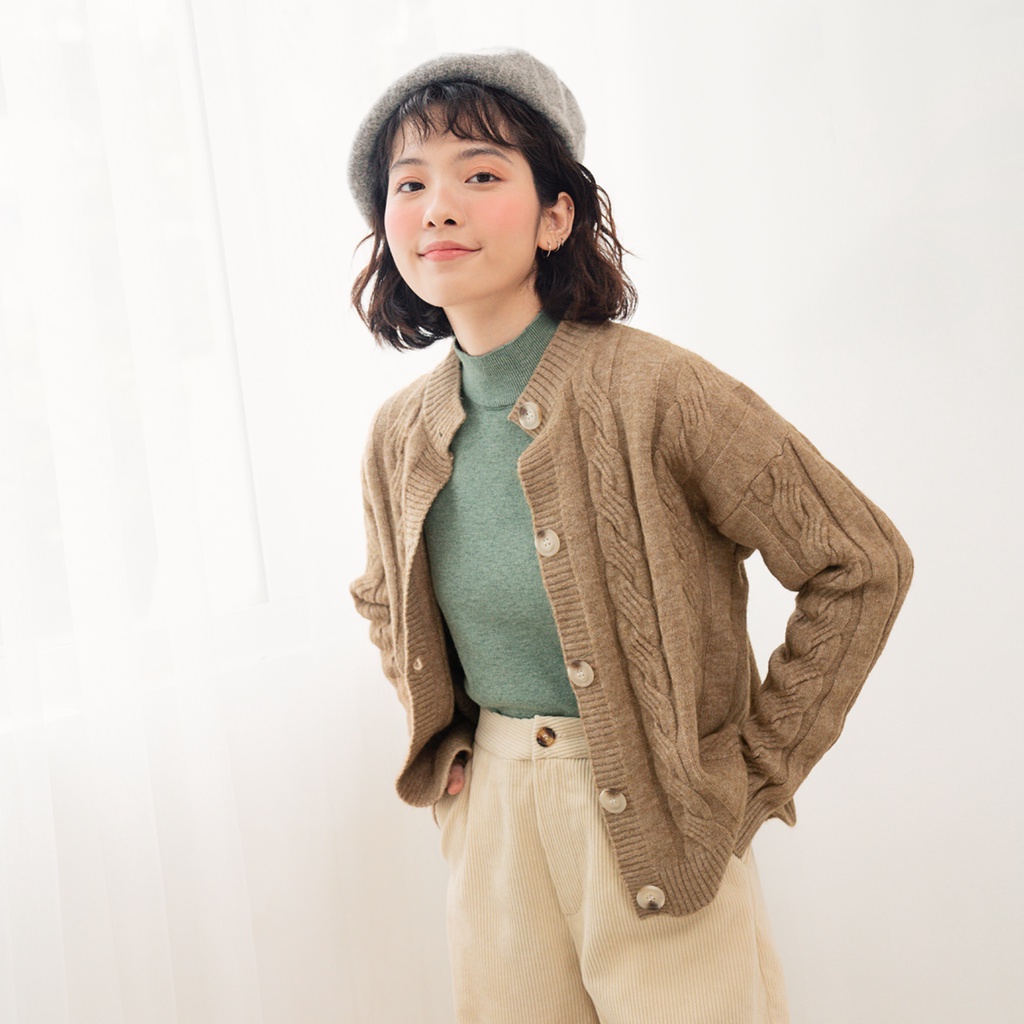 BLEUBIRD Áo khoác len vặn thừng TOFFEE CARDIGAN | BigBuy360 - bigbuy360.vn