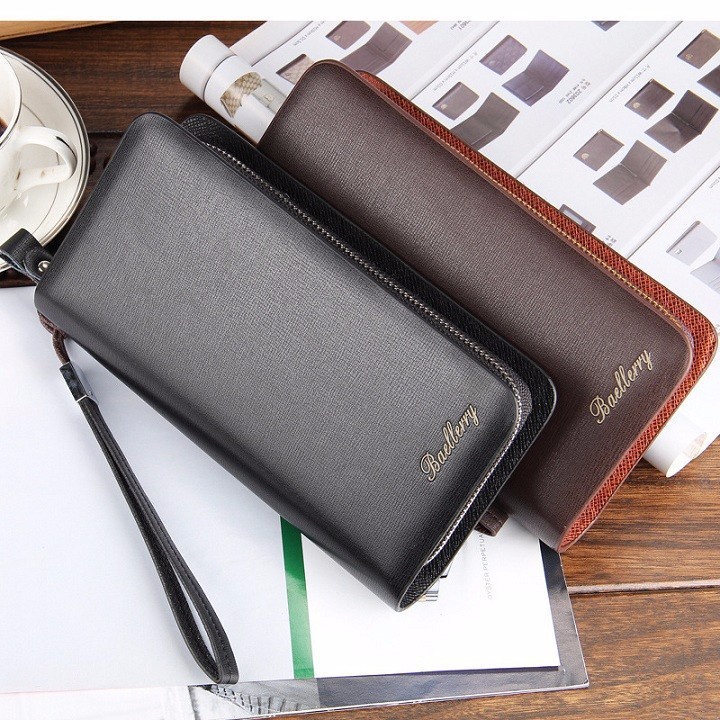 Ví Nam Cầm Tay Cao Cấp Sang Trọng Thương Hiệu Burberry (2 khóa ),Ví Da Nam Cao Cấp