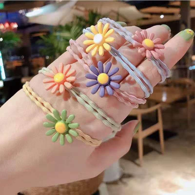Dây Buộc Tóc_ Cột Tóc Hình Hoa Cúc Xinh Xắn
