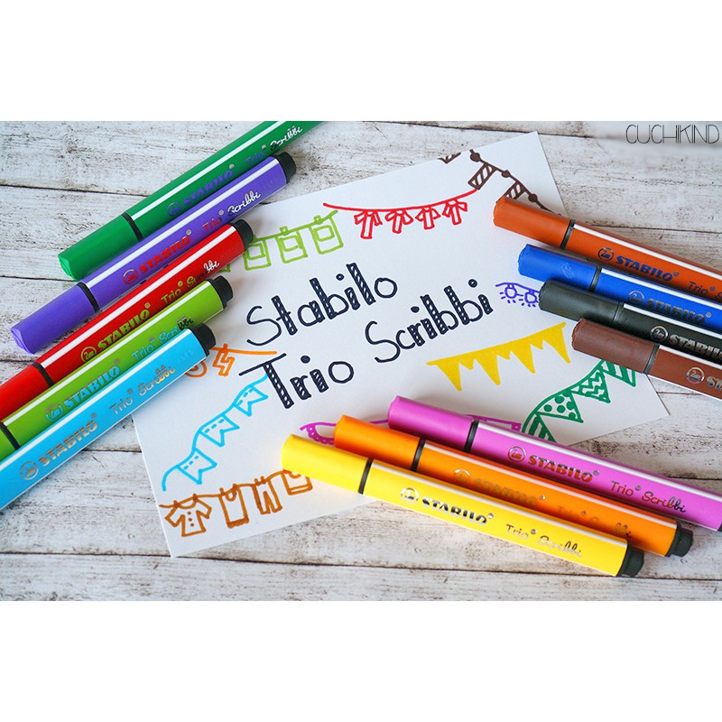 Bộ Bút lông màu STABILO Trio Scribbi CLK368