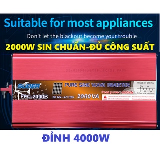 Bộ đổi điện sin chuẩn 2000w 12V sang 220V - Suoer FPC-2000A