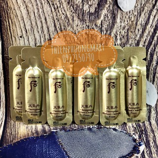 DATE 06/2025 Sample 10 Gói Sữa Rửa Mặt Tái Sinh, Căng Sang, Hồng Da Whoo Radiant Cleansing Foam dành cho các nàng da mụn