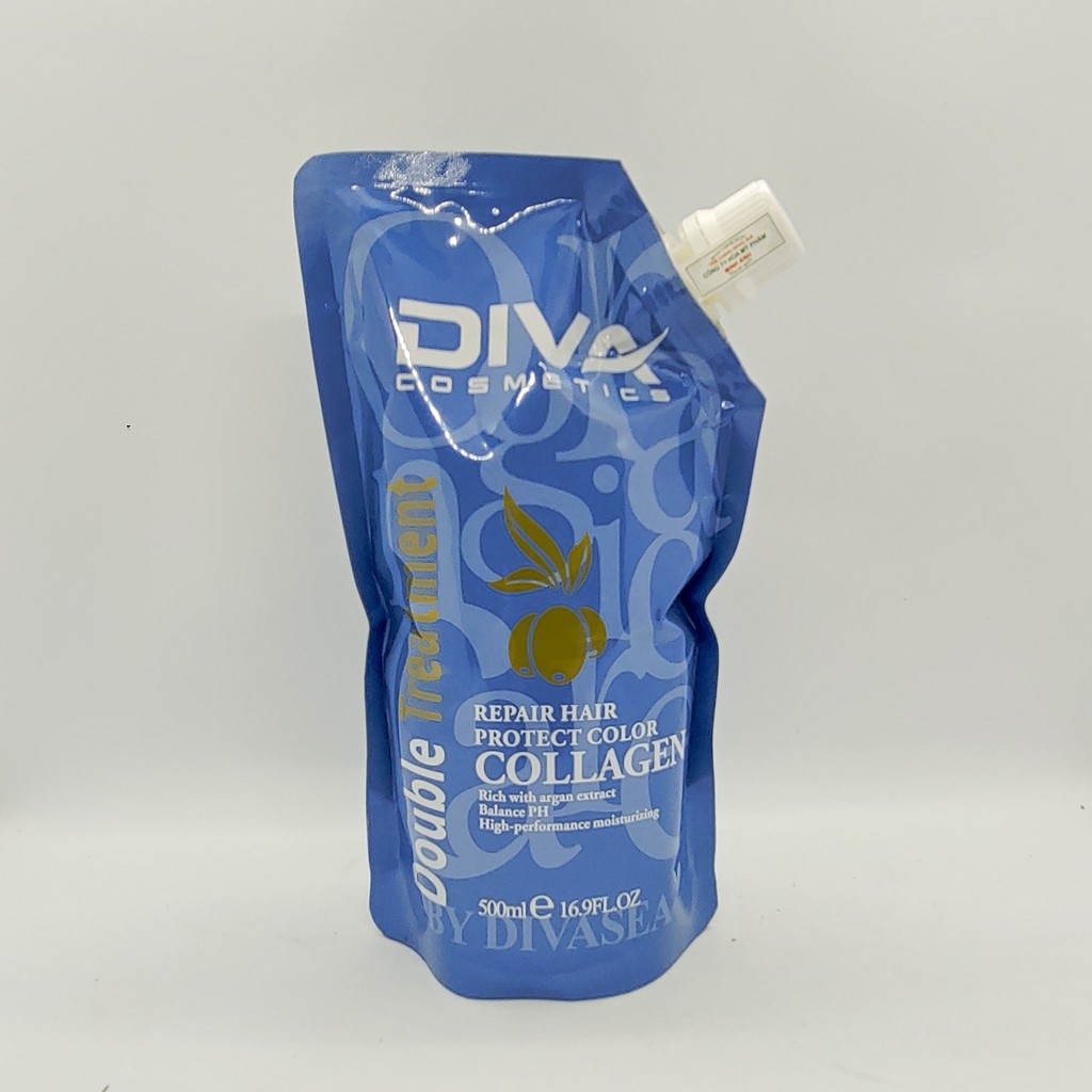 Hấp Phủ Lụa Diva Collagen- Phục Hồi Tóc Hư Tổn 500ML