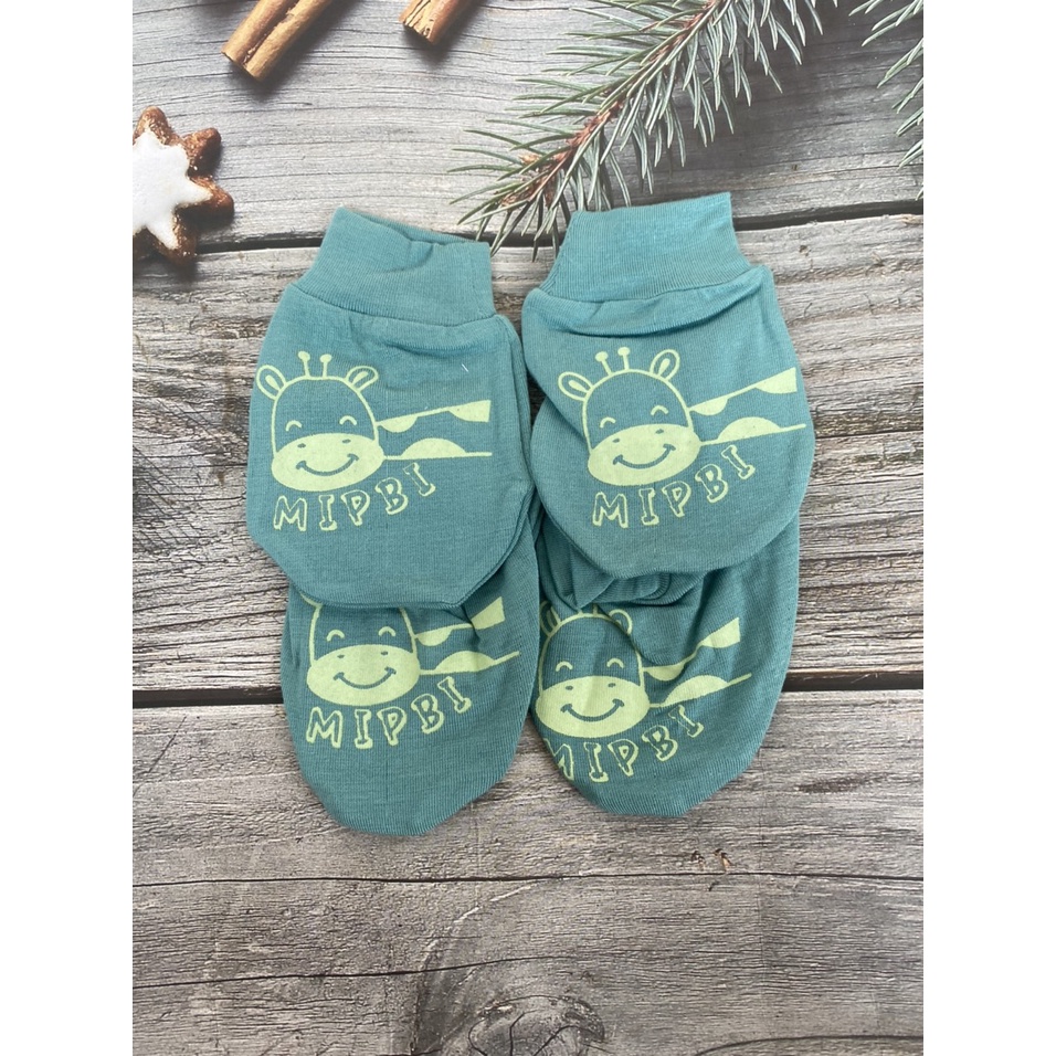Sét bao tay chân Mipbi cho trẻ sơ sinh 100% sợi tre an toàn