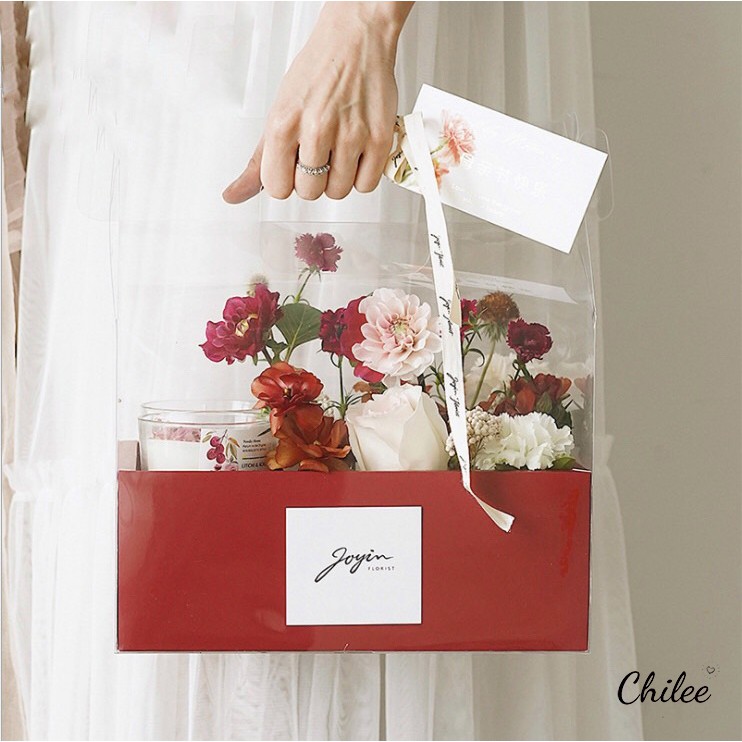 Túi hộp cắm hoa, quà tặng mica Hàn Quốc kiểu mới (set 5c) | BigBuy360 - bigbuy360.vn