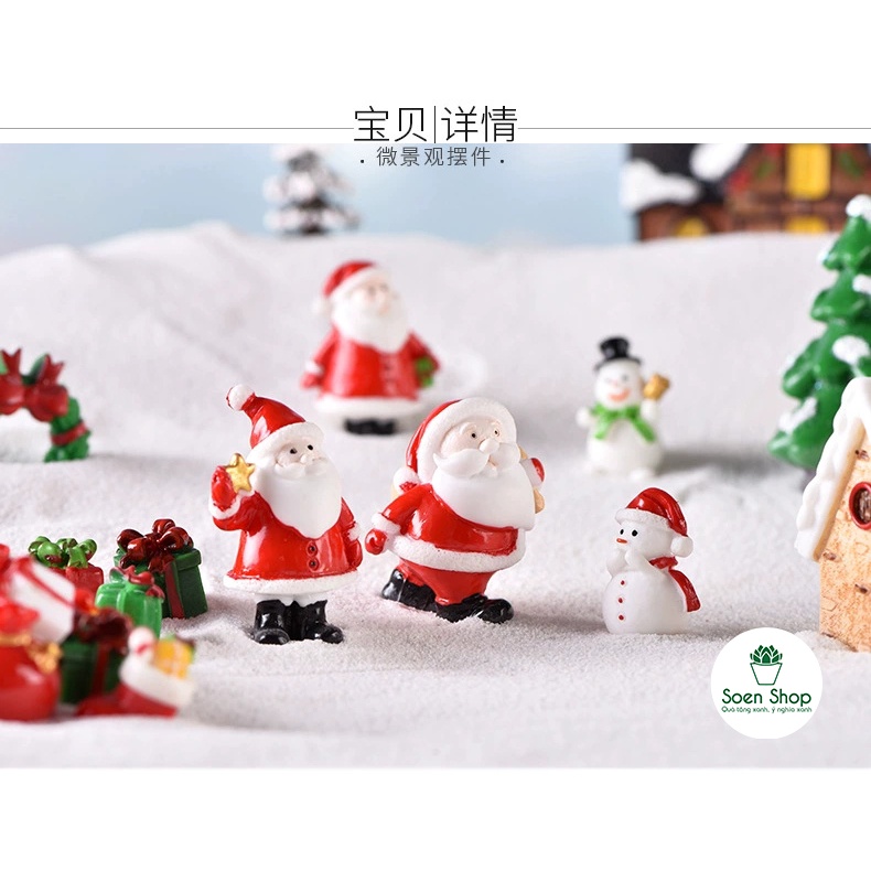 |FREESHIP| Phụ kiện ÔNG GIÀ NOEL CUTE trang trí Noel, Giáng sinh- Phụ kiện trang trí, mô hình tiểu cảnh