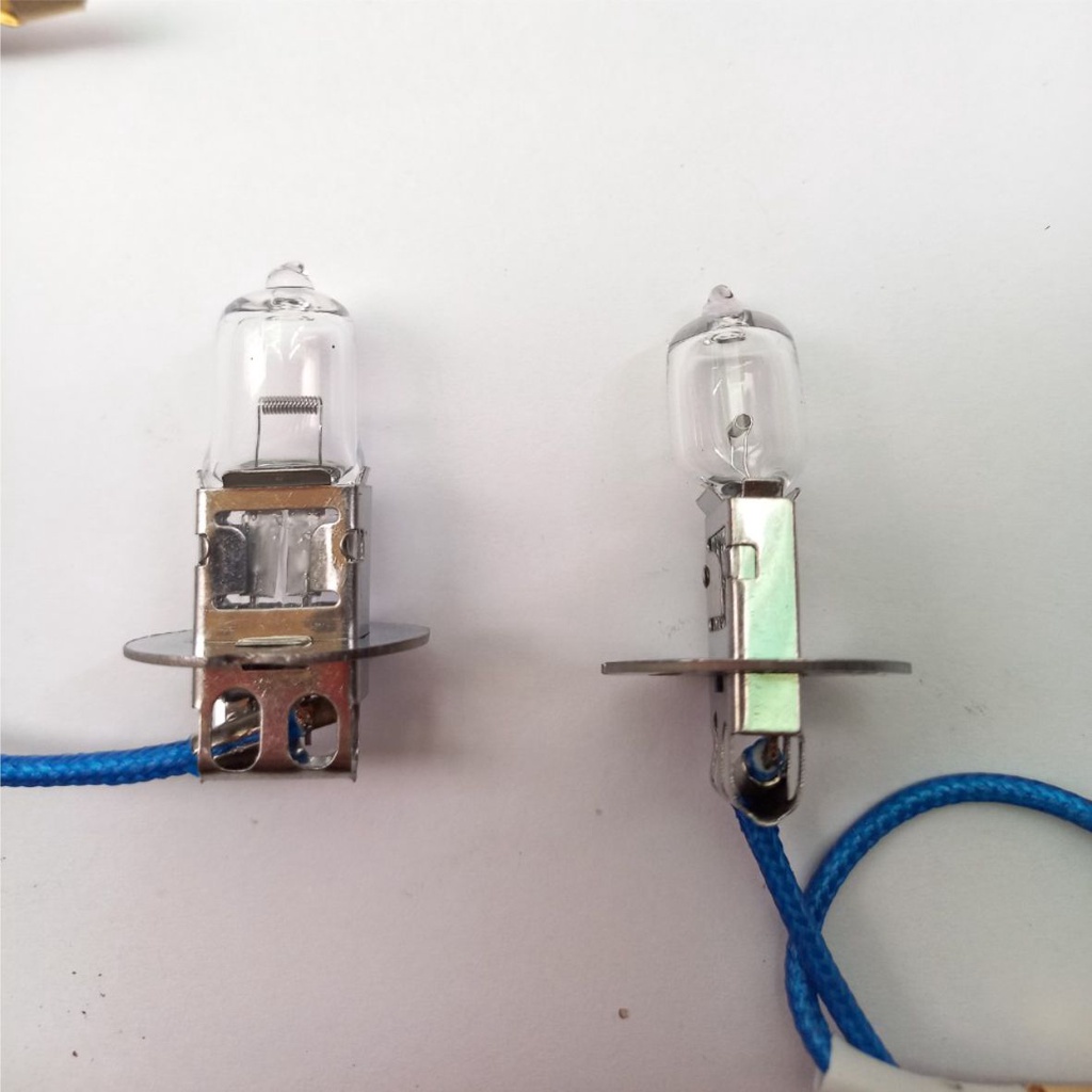 Bóng Đèn H3-12V-55W&amp;100W PK22S (Ánh sáng trắng-dây xanh)