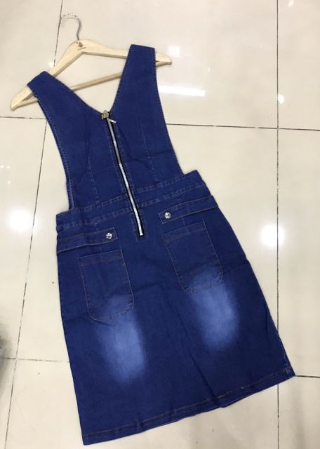 Đầm jean yếm suông 2 túi trước - DTH | BigBuy360 - bigbuy360.vn