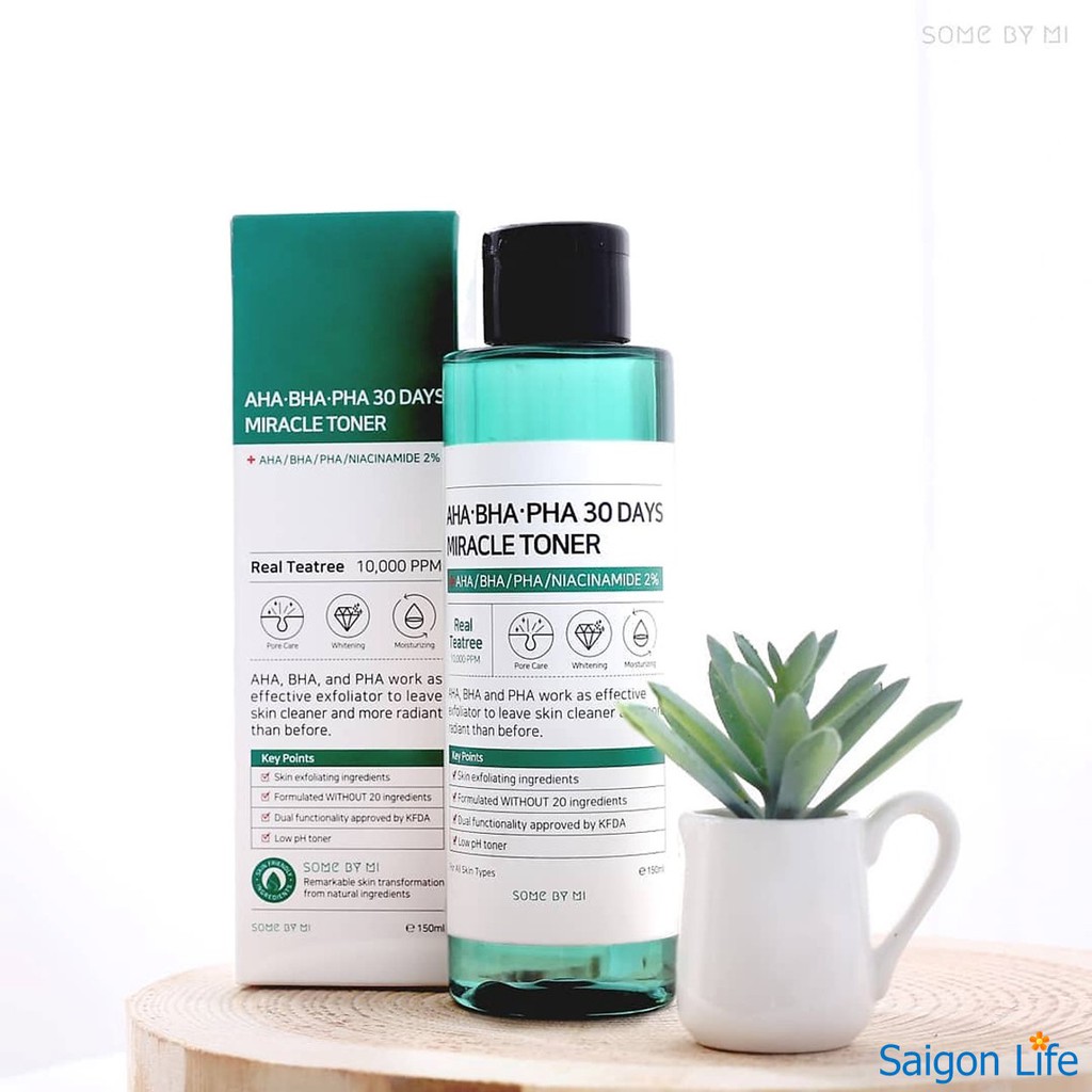 Bộ 2 Sản Phẩm Dưỡng Da Giảm Mụn Some By Mi AHA-BHA-PHA 30 Days Miracle (Nước Hoa Hồng, Tinh Chất)