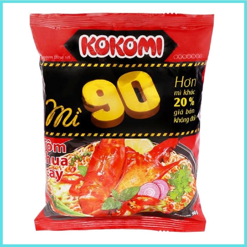 Thùng 30 gói mì Kokomi 90 tôm chua cay 90g, MKKM01-Bách hóa-HK24