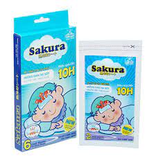 Dán hạ sốt Sakura 1 hộp 3 bịch 6 miếng dán