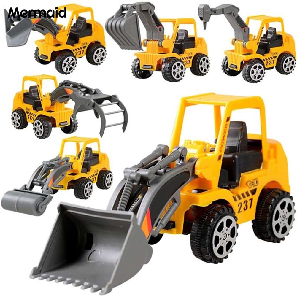 Mermaid Engineering Vehicle Car Model Excavator Educational Funny