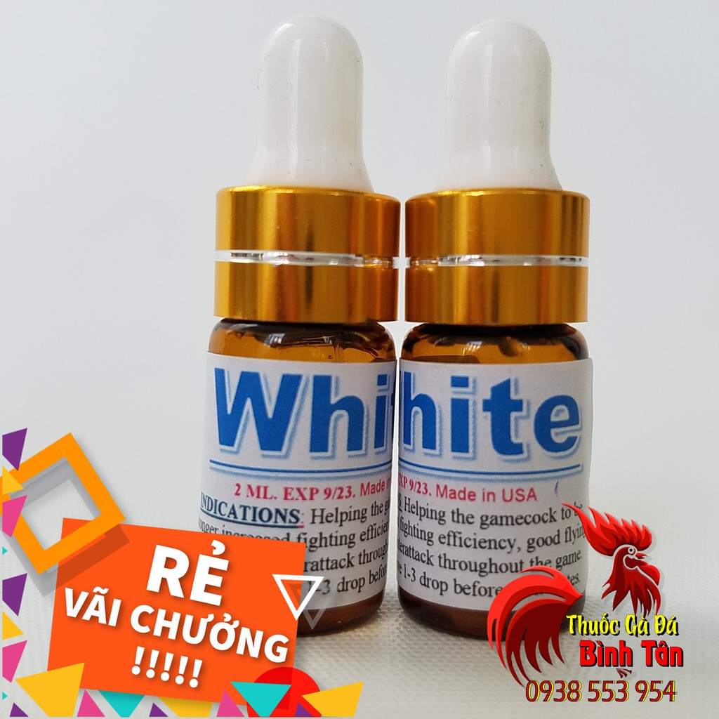 Thuốc Nhỏ Gà Đá Nhanh White - Tăng Hiệu Quả Chiến Đấu (2ml)