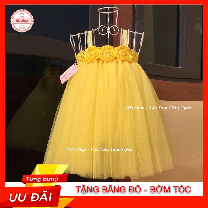 Váy Cho Bé Gái 💖FREESHIP💖 Đầm Bé Gái Sơ Sinh - Đến 6 Tuổi Hoa Hồng Cuốn