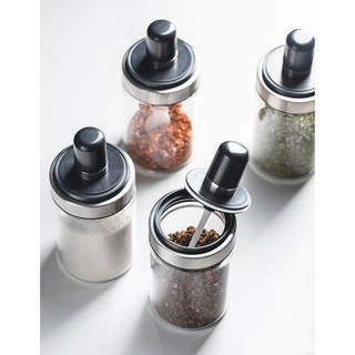 Lọ/Hũ đựng gia vị bằng thủy tinh, kèm muống/thìa múc [HŨ GIA VỊ] | BigBuy360 - bigbuy360.vn