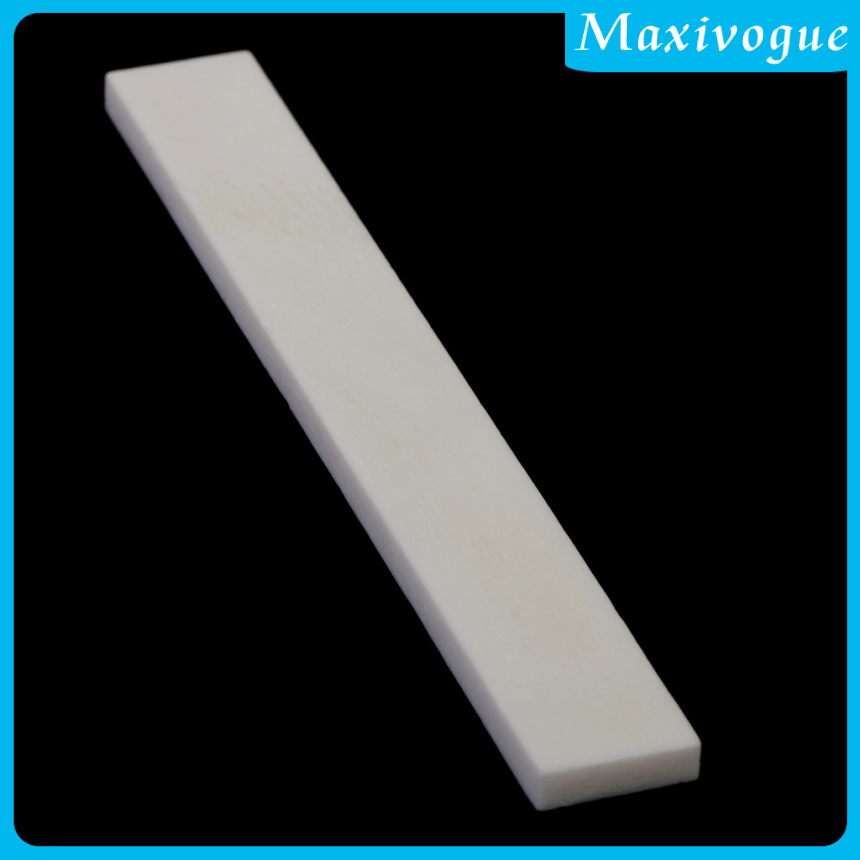 [MAXIVOGUE]Beige Bone Bridge Saddle for Acoustic Guitar Replacement Parts Luthier DIY