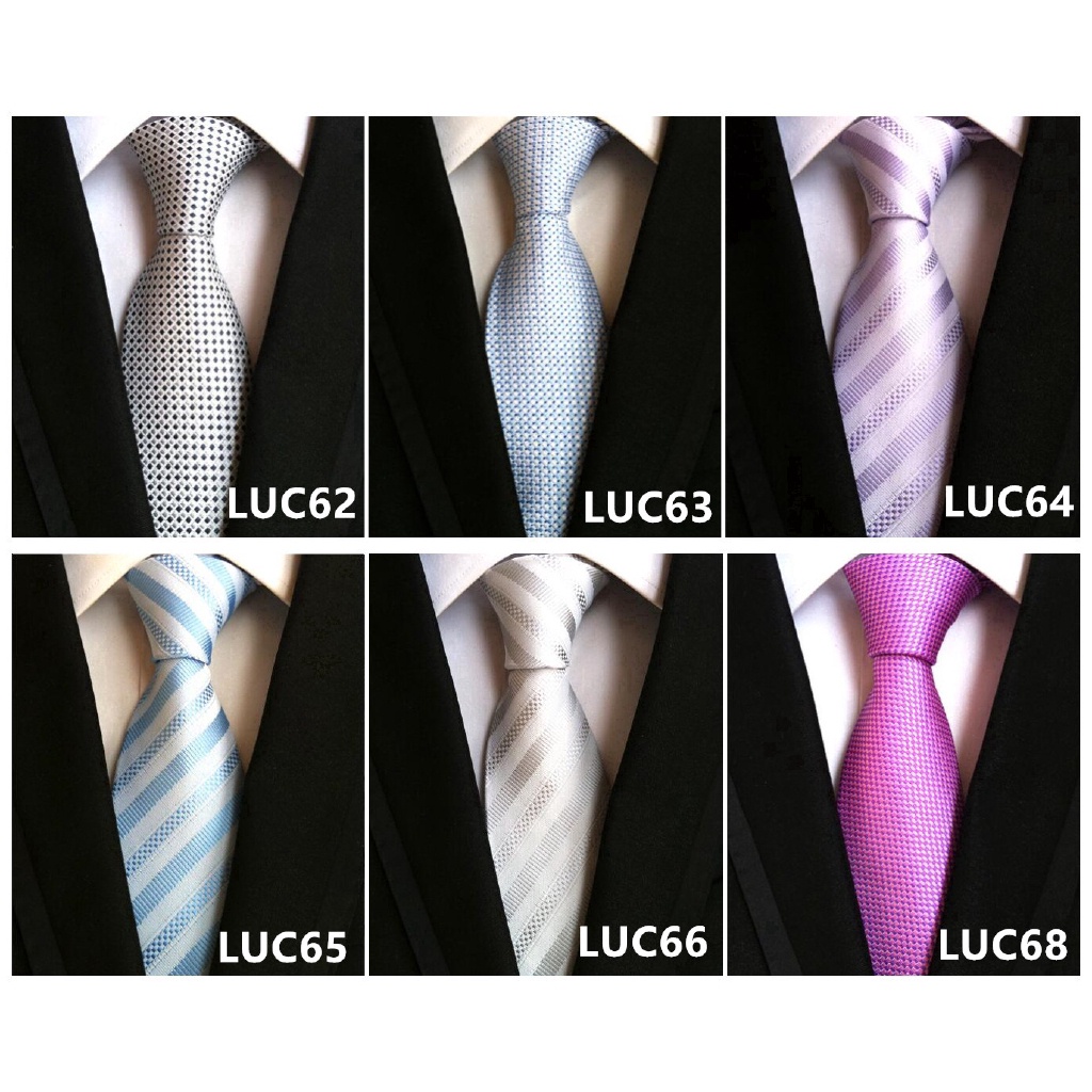 Cà Vạt Nam 100% Lụa Họa Tiết Sọc Cổ Điển