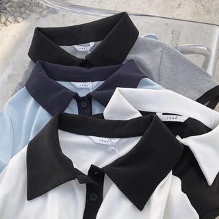 áo polo croptop cổ màu