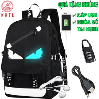 Balo nam nữ đi học thời trang phát sáng Xutustore độc đáo -TẶNG cápUSB+Khóasố+TaiNghe- Cặp học sinh HOT nhất