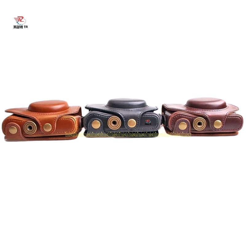 Bao Da Pu Cho Máy Ảnh Canon Powershot Sx740 Hs Kèm Dây Đeo Vai