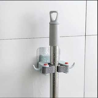 Móc dán tường kẹp chổi lau nhà, miếng dán treo đồ đa năng, phù hợp với nhiều dụng cụ có đường kính từ 1-3.5 cm